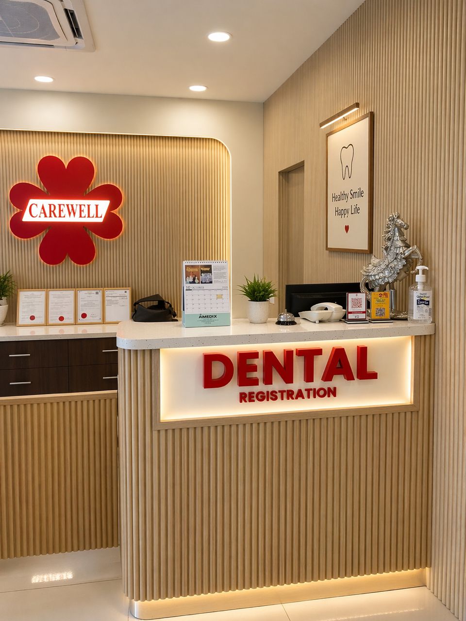 Dental chair and treatment setup at Carewell Dental